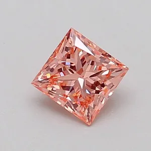 0.54ct PRINCESS Fancy Intense Pink VS2 Coloured Lab diamond