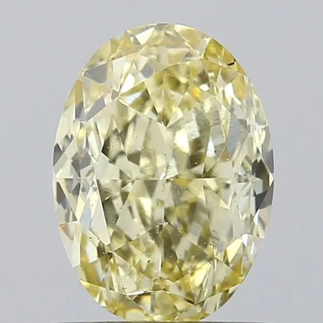1.01ct OVAL Fancy Yellow SI1 Coloured Lab diamond