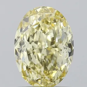 1.01ct OVAL Fancy Yellow SI1 Coloured Lab diamond