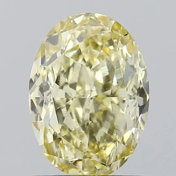 1.01ct OVAL Fancy Yellow SI1 Coloured Lab diamond