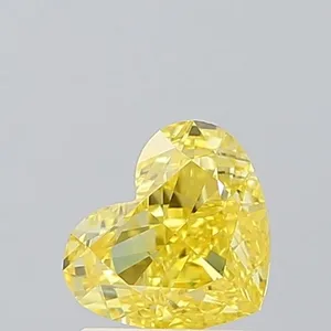 1.08ct HEART Fancy Intense Yellow VVS2 Coloured Lab diamond