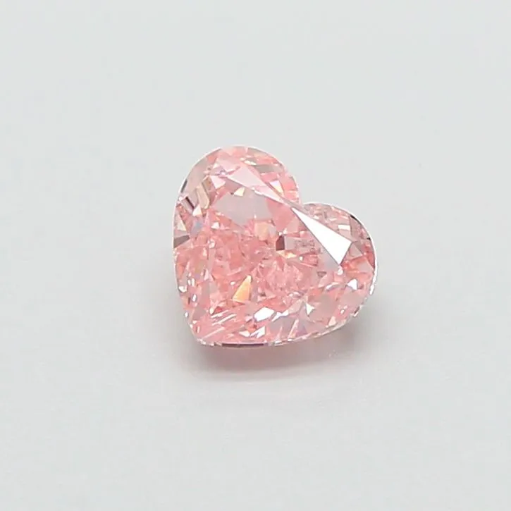 0.64ct HEART Fancy Intense Pink SI1 Coloured Lab diamond