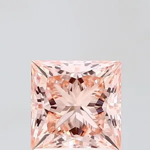 1.43ct PRINCESS Fancy Intense Pink VS1 Coloured Lab diamond