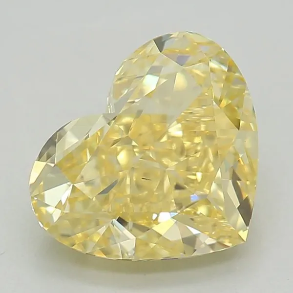 1.31ct HEART Fancy Vivid Yellow VS2 Coloured Lab diamond