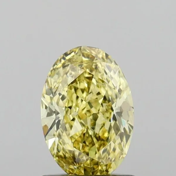 1.05ct OVAL Fancy Intense Yellow VS1 Coloured Lab diamond