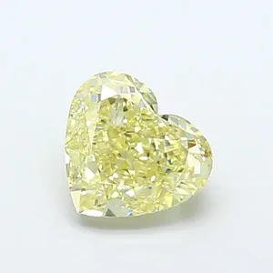 1.53ct HEART Fancy Yellow VS1 Coloured Lab diamond