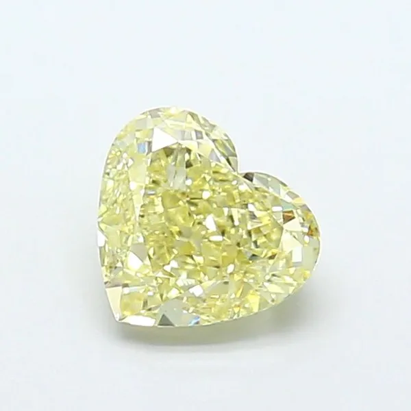 1.53ct HEART Fancy Yellow VS1 Coloured Lab diamond