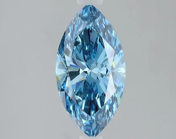 1.54ct MARQUISE Fancy Vivid Blue VS2 Coloured Lab diamond