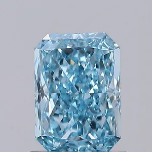 1.07ct RADIANT Fancy Vivid Blue VVS2 Coloured Lab diamond