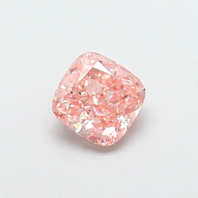 1.00ct CUSHION Fancy Vivid Pink VS1 Coloured Lab diamond