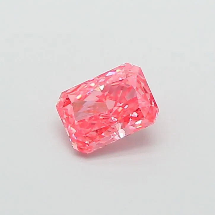 1.18ct RADIANT Fancy Vivid Pink VS1 Coloured Lab diamond