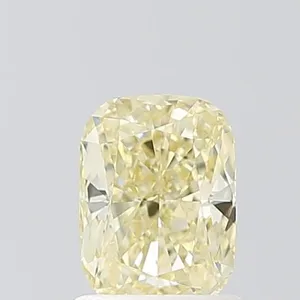 1.09ct CUSHION Fancy Light Yellow VVS2 Coloured Lab diamond