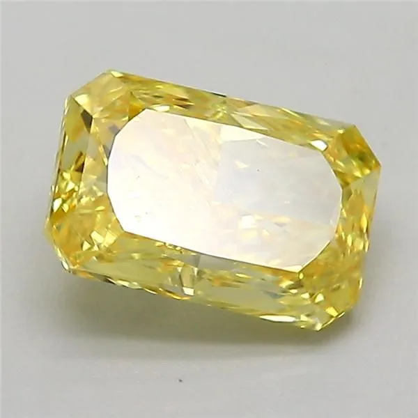 1.18ct RADIANT Fancy Vivid Yellow VVS2 Coloured Lab diamond