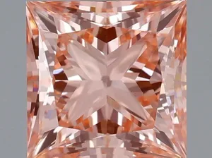 1.51ct PRINCESS Fancy Vivid Pink VS1 Coloured Lab diamond