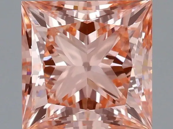 1.51ct PRINCESS Fancy Vivid Pink VS1 Coloured Lab diamond