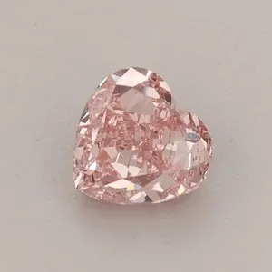 0.59ct HEART Fancy Vivid Pink VS1 Coloured Lab diamond