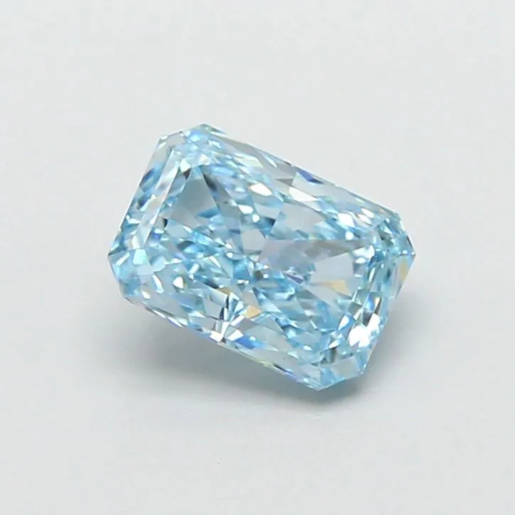 1.02ct RADIANT Fancy Vivid Blue VVS2 Coloured Lab diamond
