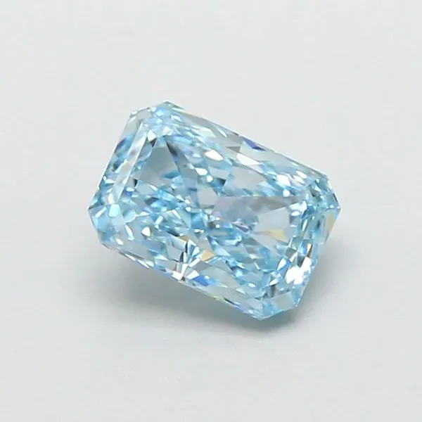 1.02ct RADIANT Fancy Vivid Blue VVS2 Coloured Lab diamond