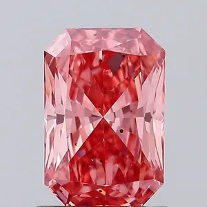 1.11ct RADIANT Fancy Vivid Pink SI1 Coloured Lab diamond