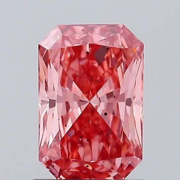 1.11ct RADIANT Fancy Vivid Pink SI1 Coloured Lab diamond