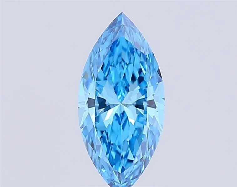 1.00ct MARQUISE Fancy Vivid Blue VVS2 Coloured Lab diamond