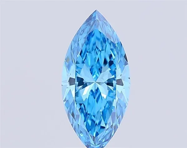 1ct MARQUISE Fancy Vivid Blue VVS2 Coloured Lab diamond