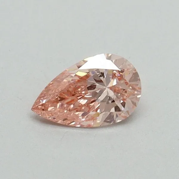 0.3ct PEAR Fancy Vivid Pink VS1 Coloured Lab diamond