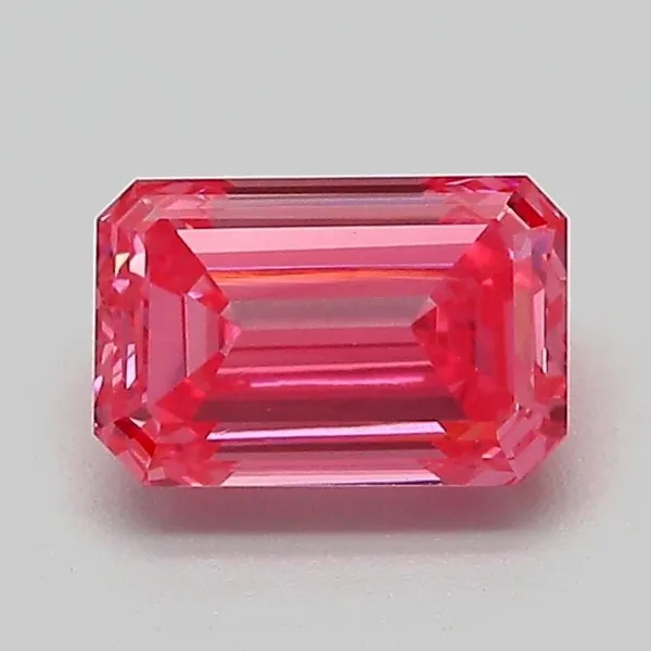 1.05ct EMERALD Fancy Vivid Pink VVS2 Coloured Lab diamond
