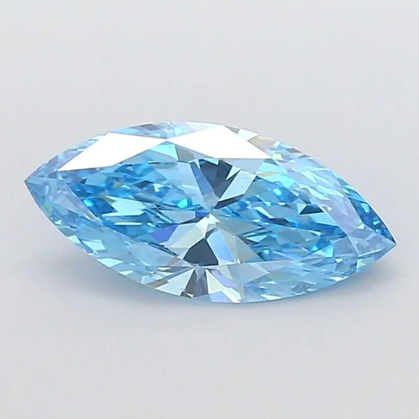 1.71ct MARQUISE Fancy Vivid Blue VS1 Coloured Lab diamond