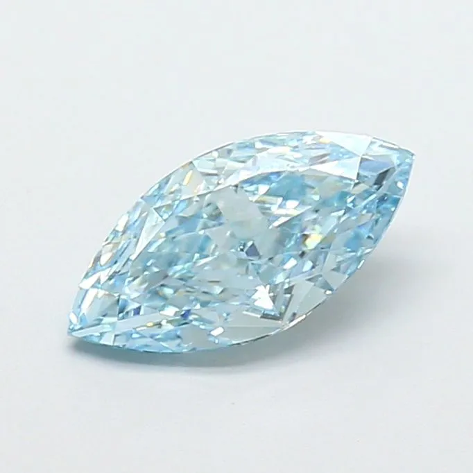1.43ct MARQUISE Fancy Vivid Blue VVS2 Coloured Lab diamond