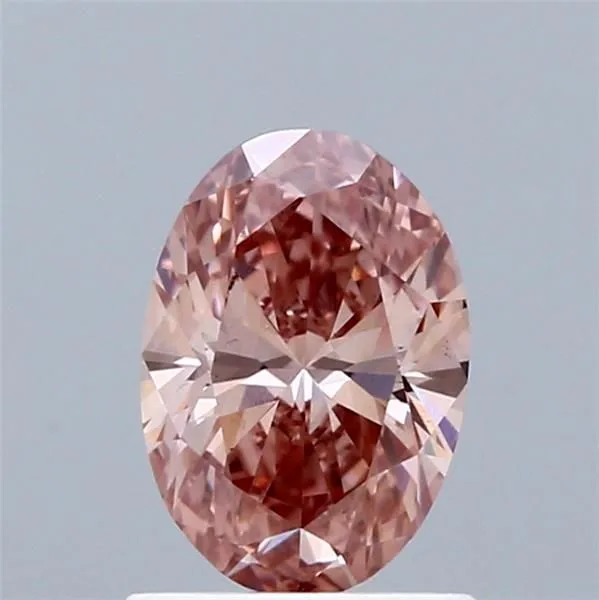 1.02ct OVAL Fancy Intense Brownish Pink VS1 Coloured Lab diamond