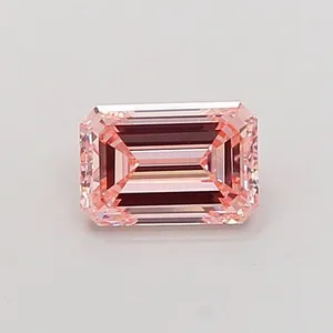 1.5ct EMERALD Fancy Intense Pink VVS2 Coloured Lab diamond