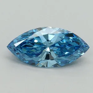 0.98ct MARQUISE Fancy Vivid Blue VVS2 Coloured Lab diamond