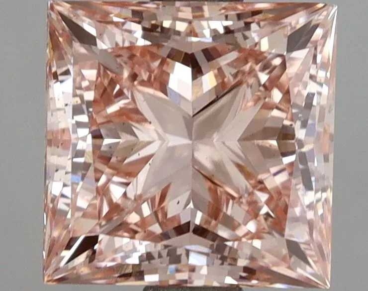 3.04ct PRINCESS Fancy Intense Pink VS2 Coloured Lab diamond