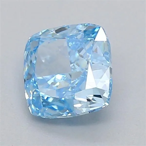0.53ct CUSHION Fancy Vivid Blue VVS1 Coloured Lab diamond
