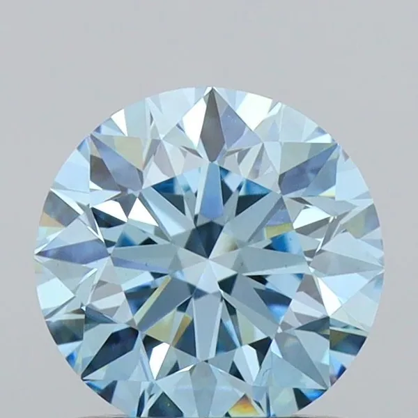 1.05ct ROUND Fancy Intense Blue VS1 Coloured Lab diamond