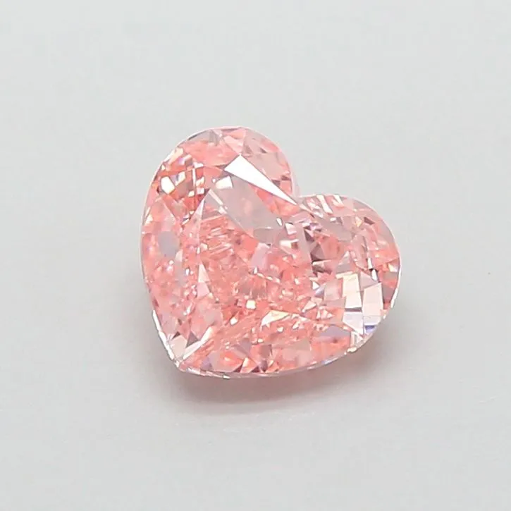 1.11ct HEART Fancy Intense Pink VS1 Coloured Lab diamond