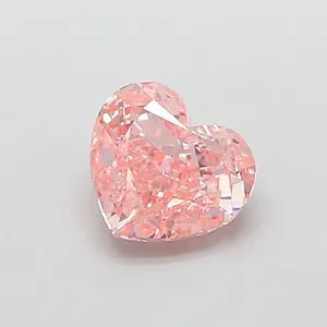 1.11ct HEART Fancy Intense Pink VS1 Coloured Lab diamond