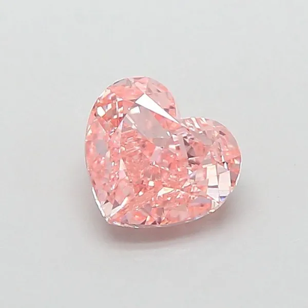 1.11ct HEART Fancy Intense Pink VS1 Coloured Lab diamond