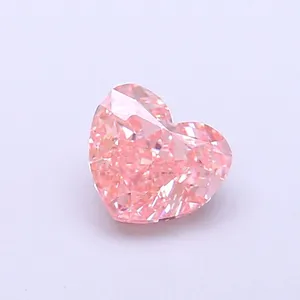 1.01ct HEART Fancy Intense Pink VS1 Coloured Lab diamond