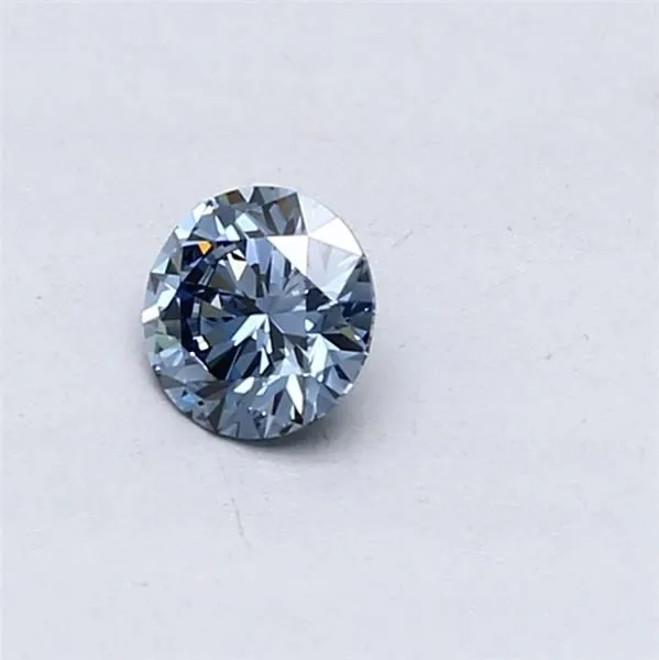0.3ct ROUND Fancy Vivid Blue VS2 Coloured Lab diamond