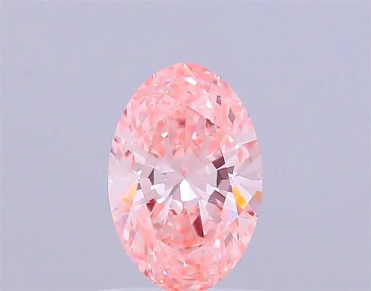 1.00ct OVAL Fancy Vivid Pink VS1 Coloured Lab diamond