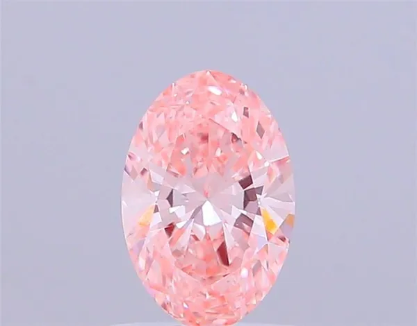 1ct OVAL Fancy Vivid Pink VS1 Coloured Lab diamond