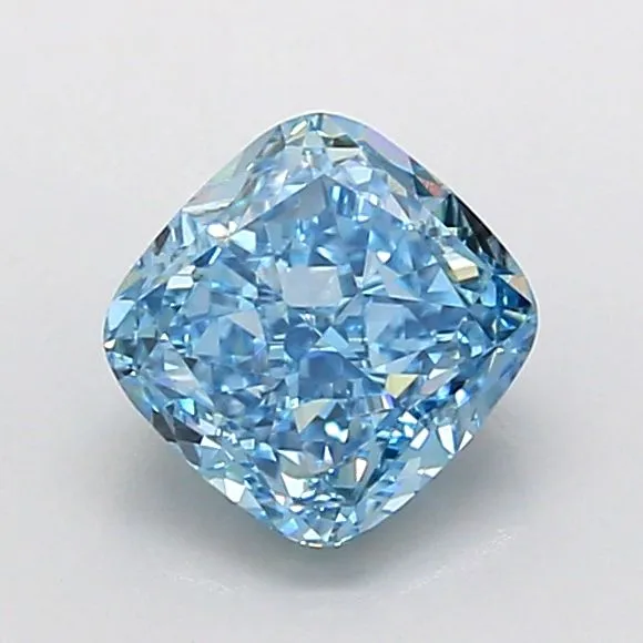1ct CUSHION Fancy Vivid Blue VS1 Coloured Lab diamond