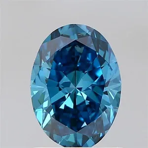 1ct OVAL Fancy Vivid Blue VS1 Coloured Lab diamond