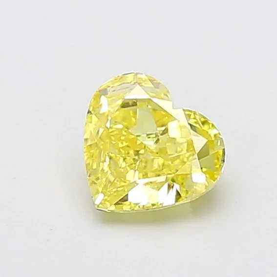1.01ct HEART Fancy Intense Yellow VS1 Coloured Lab diamond