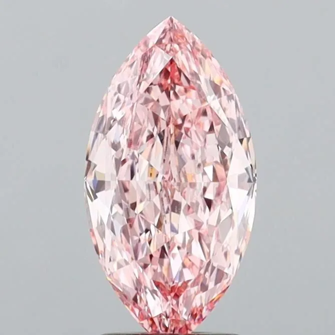 2.24ct MARQUISE Fancy Intense Pink VVS2 Coloured Lab diamond