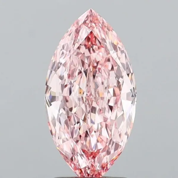 2.24ct MARQUISE Fancy Intense Pink VVS2 Coloured Lab diamond
