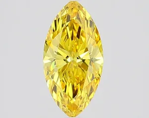 1.04ct MARQUISE Fancy Vivid Yellow VS1 Coloured Lab diamond