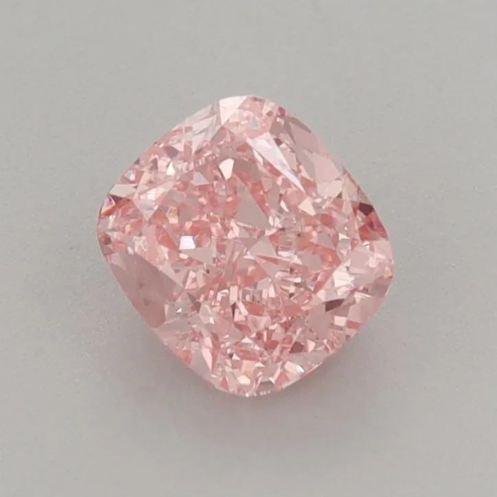 0.85ct CUSHION Fancy Vivid Pink VVS2 Coloured Lab diamond